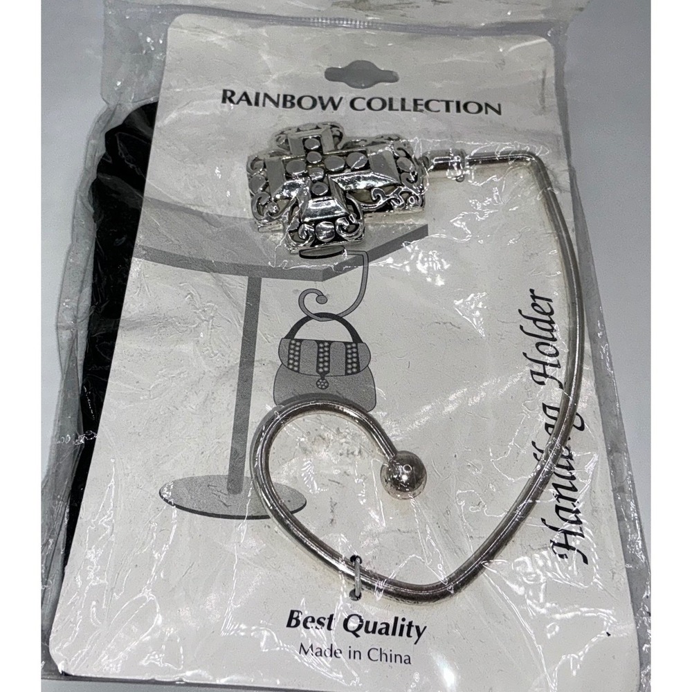 Silver Cross Purse Hook‎ Handbag Holder w/ Storage Bag – New Sealed